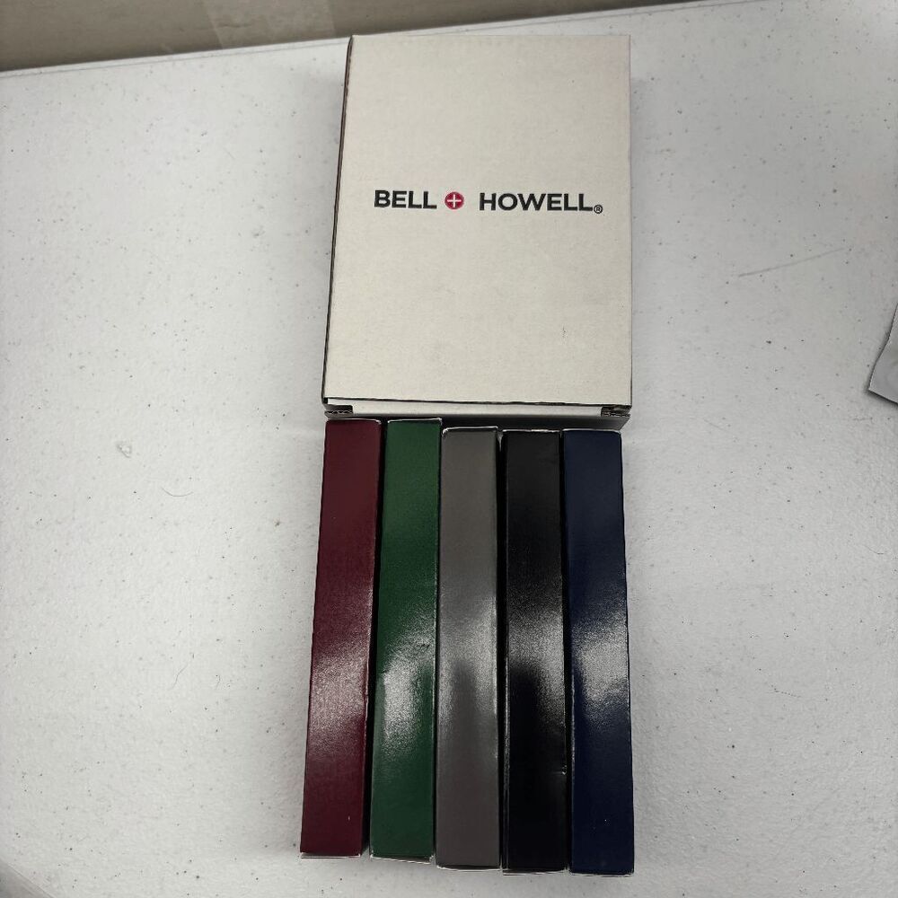 Bell Howell 5 New Knight Hawk Pens 1 of Each Color‎ Red Green Gray Black Blue